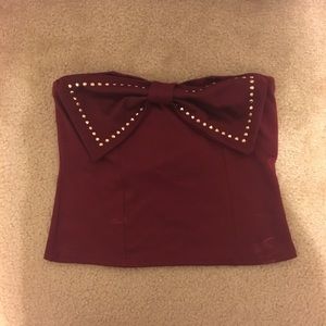 Flower front crop top