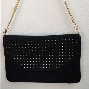 Ann Taylor studded faux suede shoulder bag