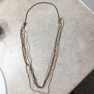 Long warm tone necklace