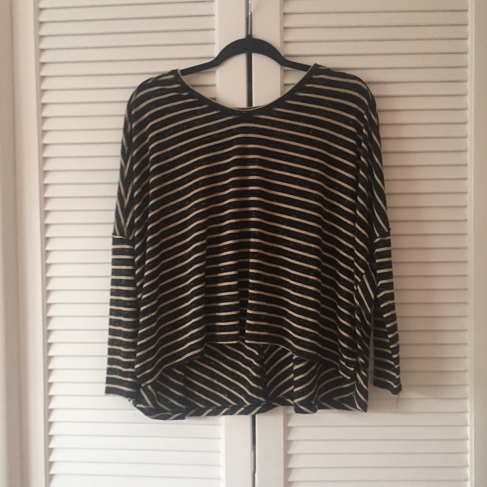 Black and Tan striped tee