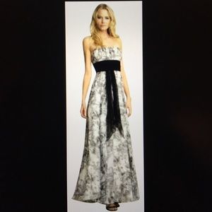 **Lower Price** BCBG Black & White Strapless Dress
