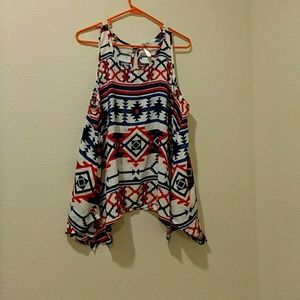 Xhiliration sheer top