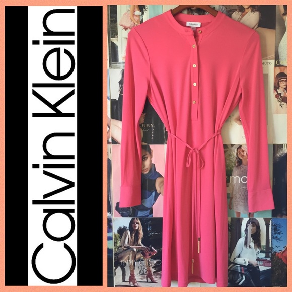 Calvin Klein Dresses & Skirts - 🌺Calvin Klein | jersey tie shirt dress🌺