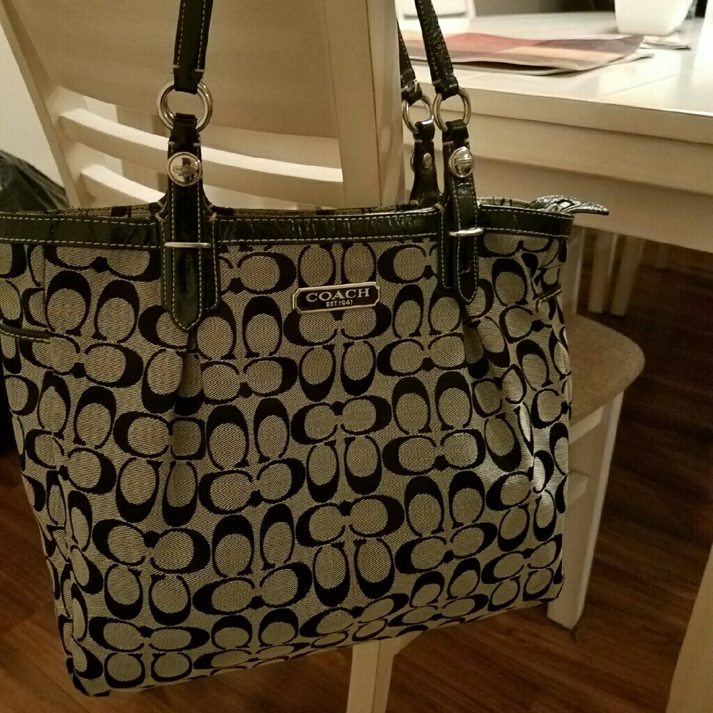 Coach F16566 Authentic Signature Tote bag -NEG