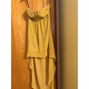 Strapless hi-lo dress