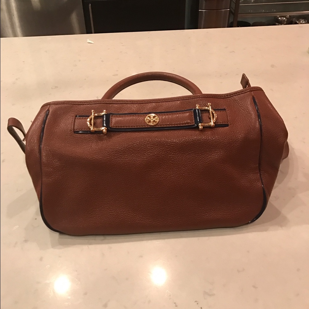 Tory Burch cognac tote w/ strap