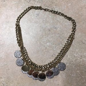 Gold with silver accent necklace