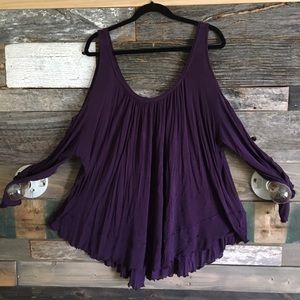 Free Purple Eggplant Flowy Blouse