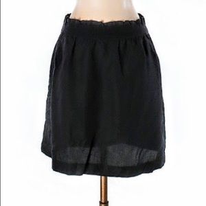 Ann Taylor XS Pockets A-Line Pull On Black Skirt
