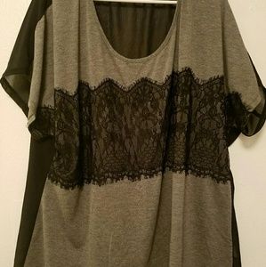 Maurices size 3 lace strip top