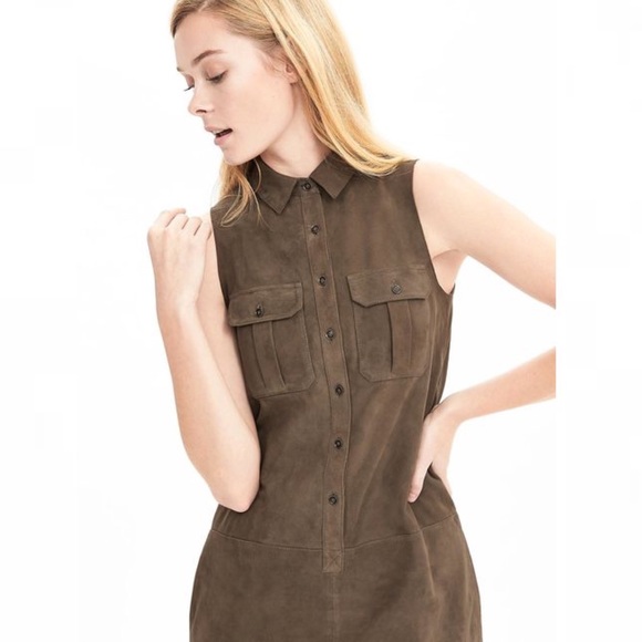 πHPπ Banana Republic Suede Dress/Jumper sz 14 - Picture 2 of 8