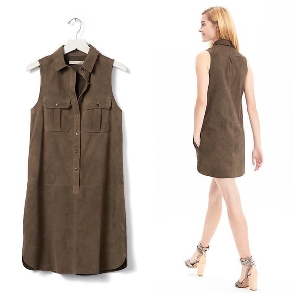 πHPπ Banana Republic Suede Dress/Jumper sz 14 - Picture 7 of 8