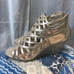 Material Girl gold sparkle sandal