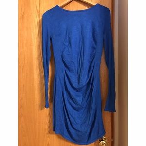 Ruched sweater dress