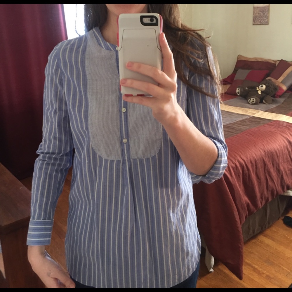 ✨B2G1 ✨Striped Periwinkle Tunic Top