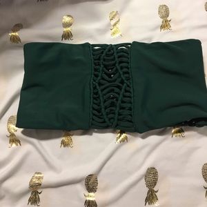 Mikoh tonga bikini top medium in army green
