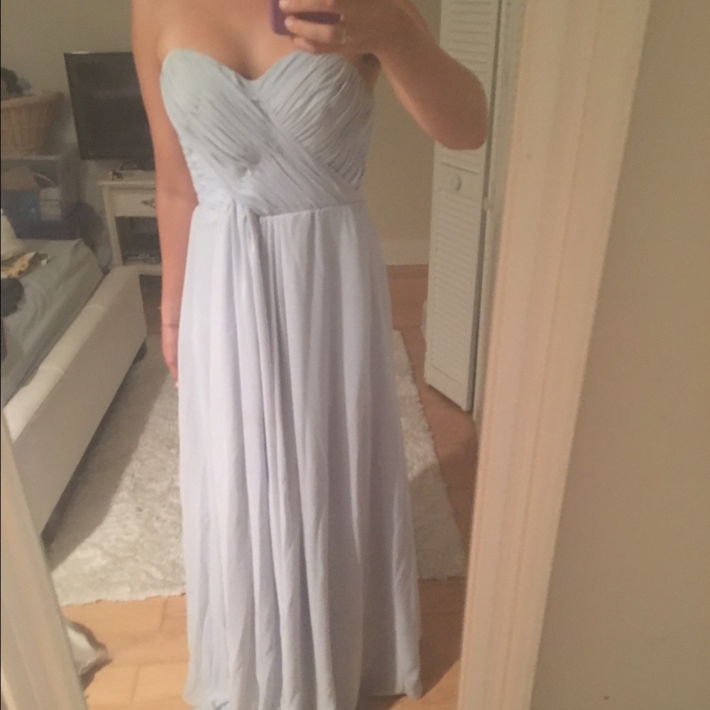 Light blue Chiffon Formal Maxi- prom or bridesmaid