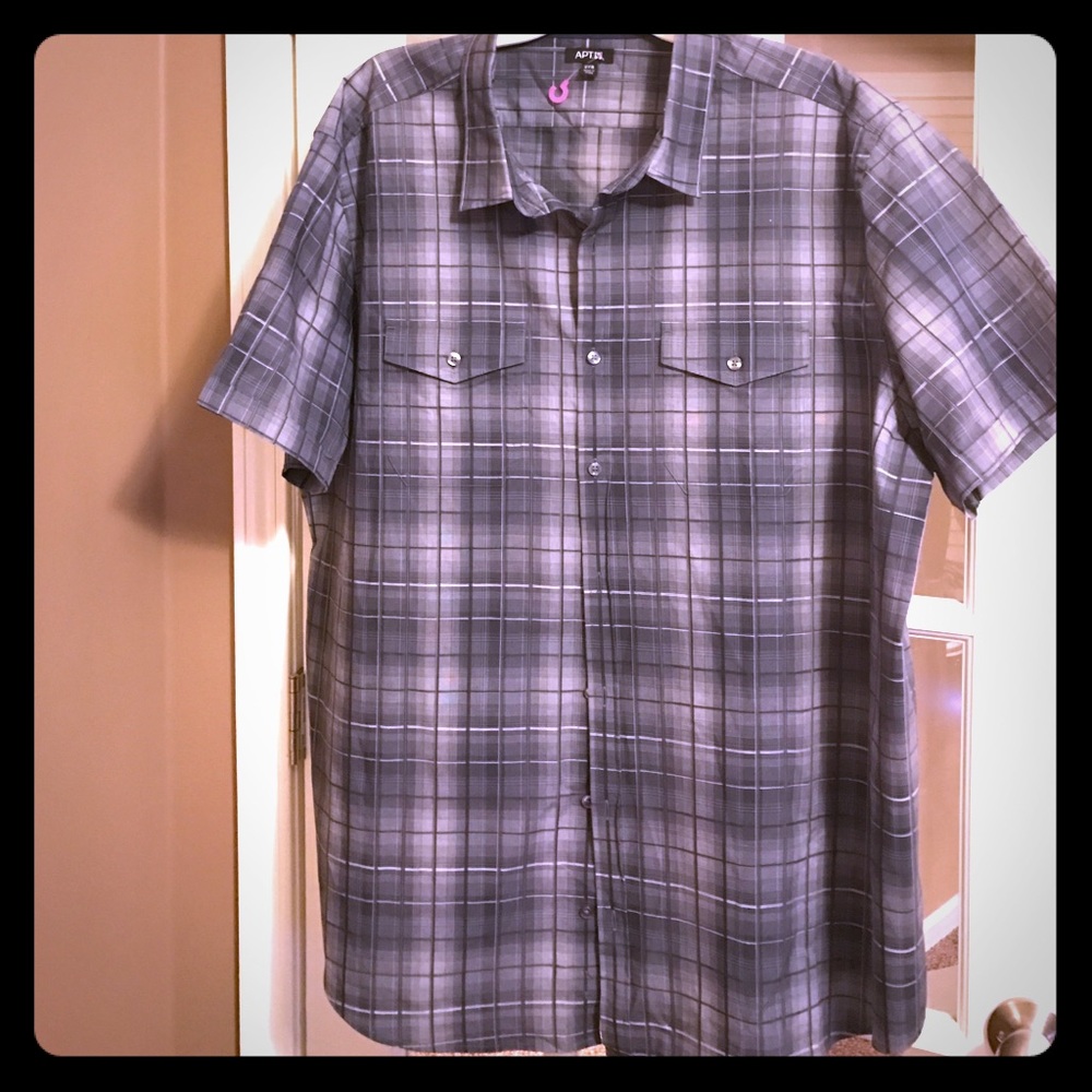 NWOT MENS SHORT SLEEVE SHIRT APT 9  Size 2XLB
