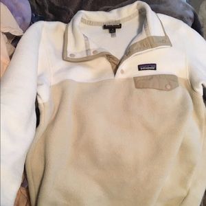 Womens patagonia pullover synchilla tan jacket
