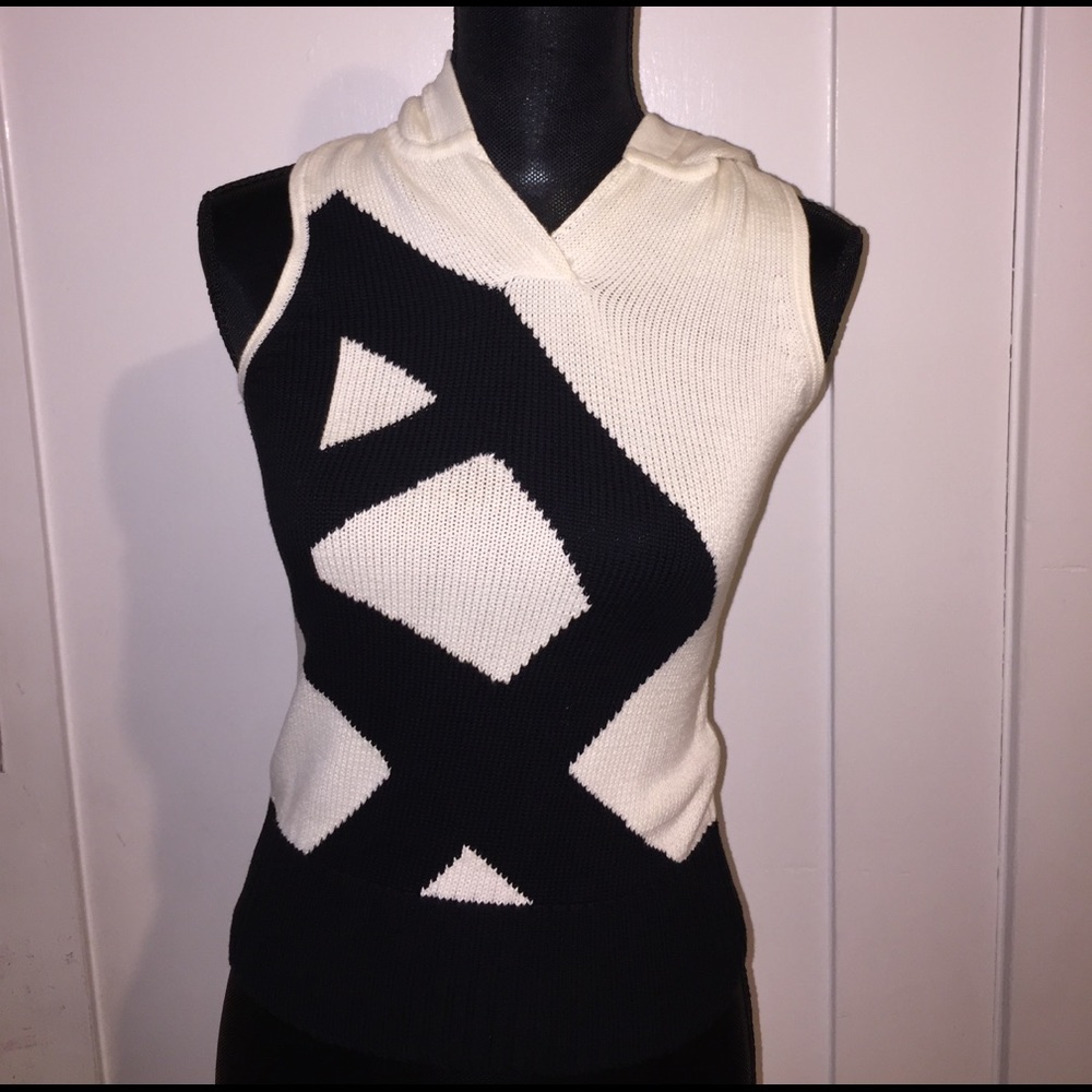 Armani Exchange Sleeveless Sweater w/ Hoodie