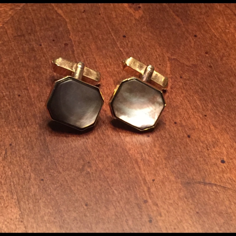 Vintage mother of pearl Swank cuff links