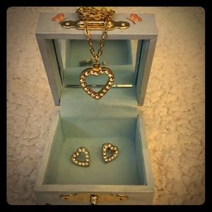 Heart Necklace & Earring Set