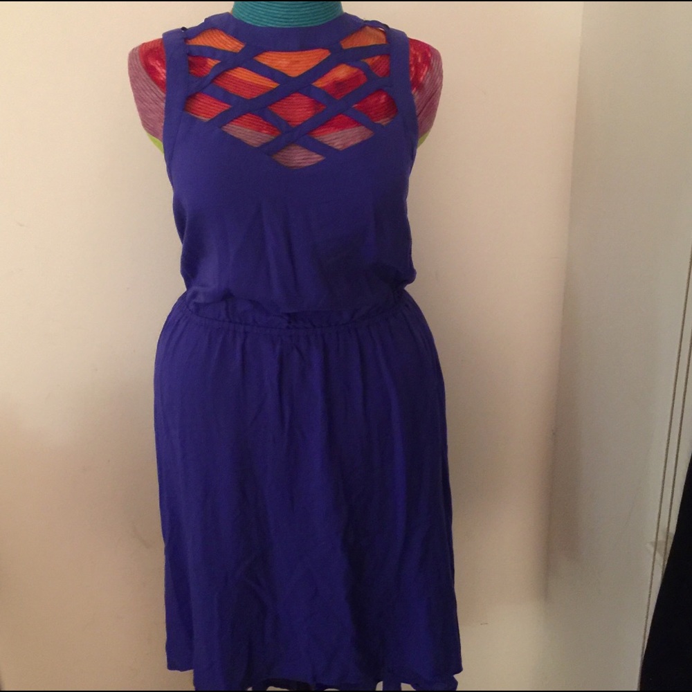 Material Girl Cage Back Hi Low Dress