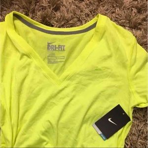 Nike dri fit neon workout shirt