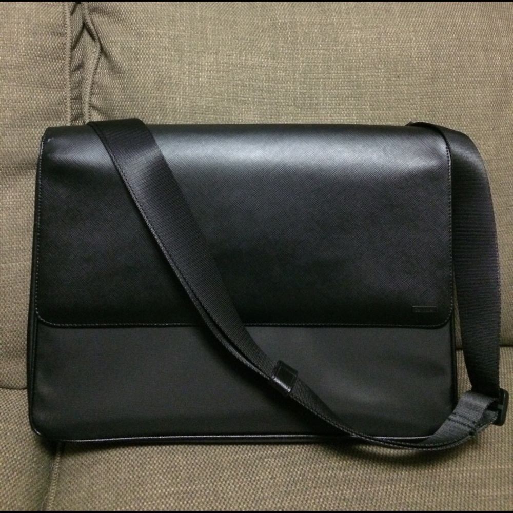 Calvin Klein Messenger bag, nylon,saffiano leather