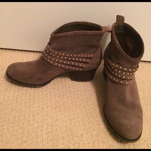 Brown Suede Booties