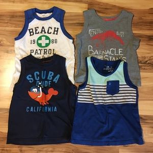 Set of 4 boys tanks size 3