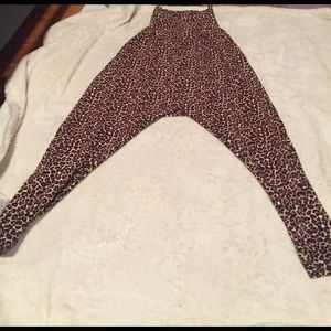 American Apparel Drop crotch cheetah pants