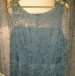 Gray lace modcloth dress size 18