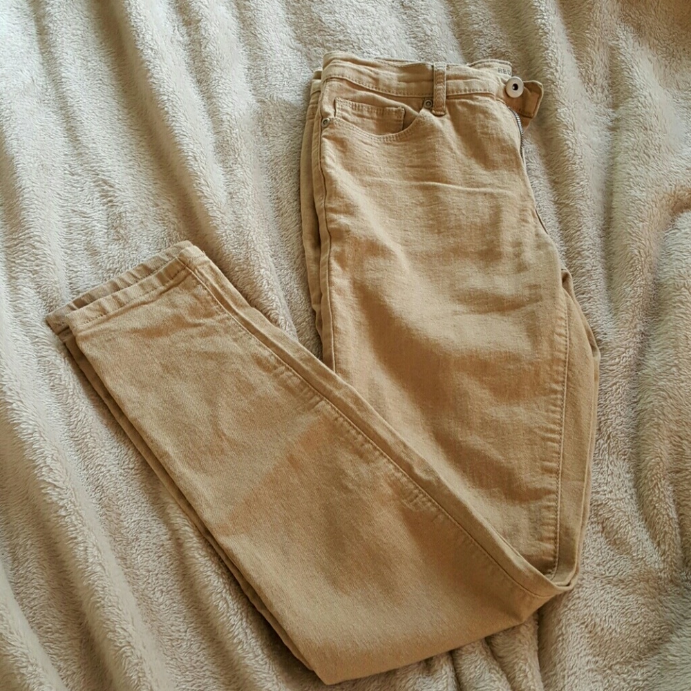 Red Blue Denim light brown skinny jeans size 9/10