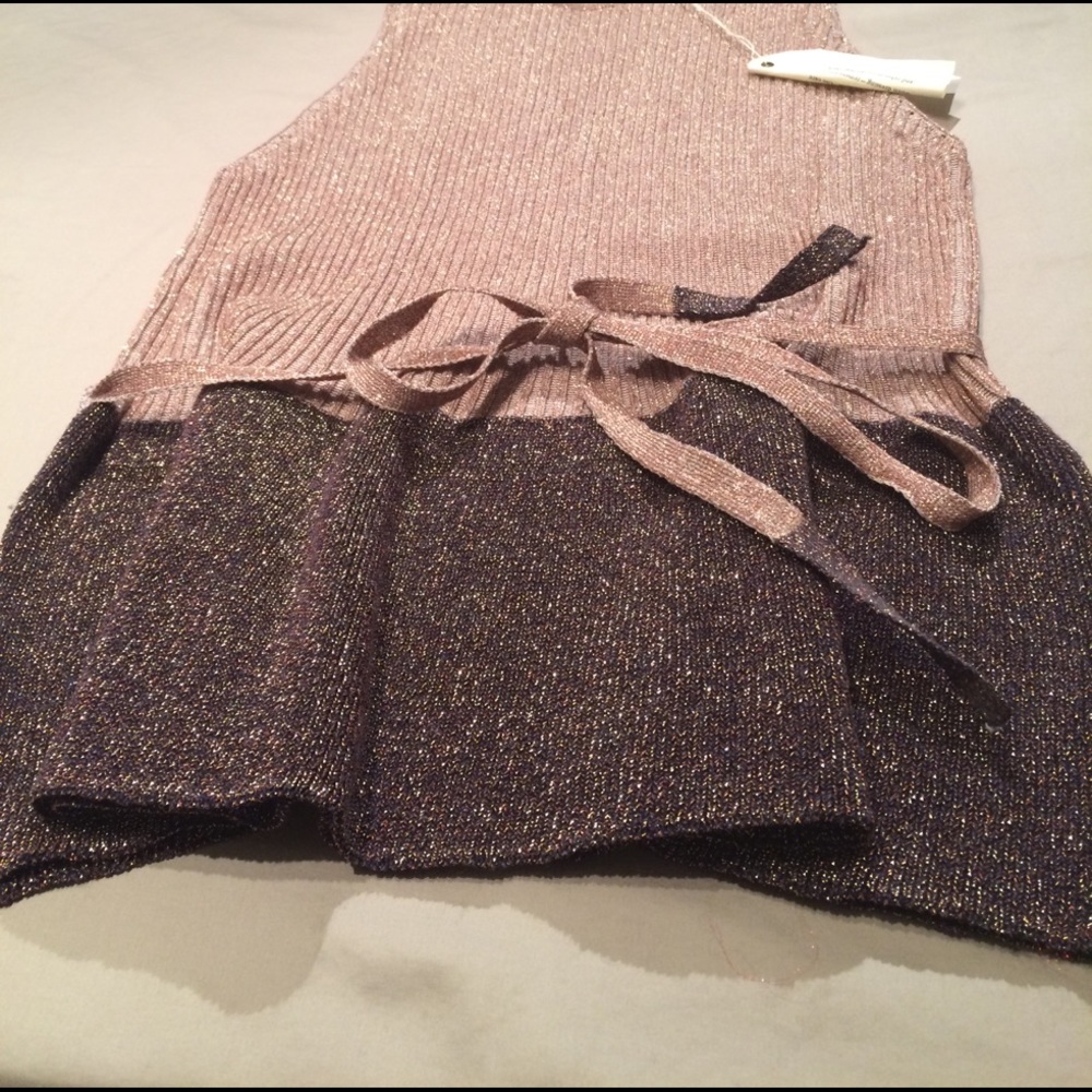 Anthro Moth Ribbed Ruffle Tank (large) - Picture 3 of 6