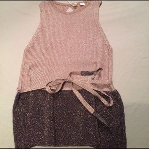 Anthro Moth Ribbed Ruffle Tank (large)