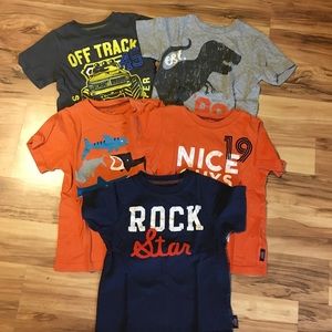 Set of 5 boys Carter's tees