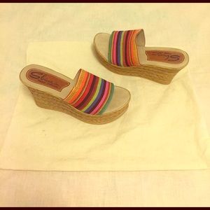 Multi Colored Platform Wedge