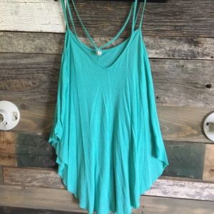 Free People Blue Strappy Top
