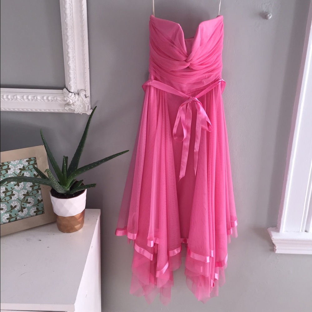 Cache Bubble Gum Tulle and Ribbon Dress