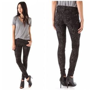 7 For All Mankind Floral Jacquard Skinny Jeans