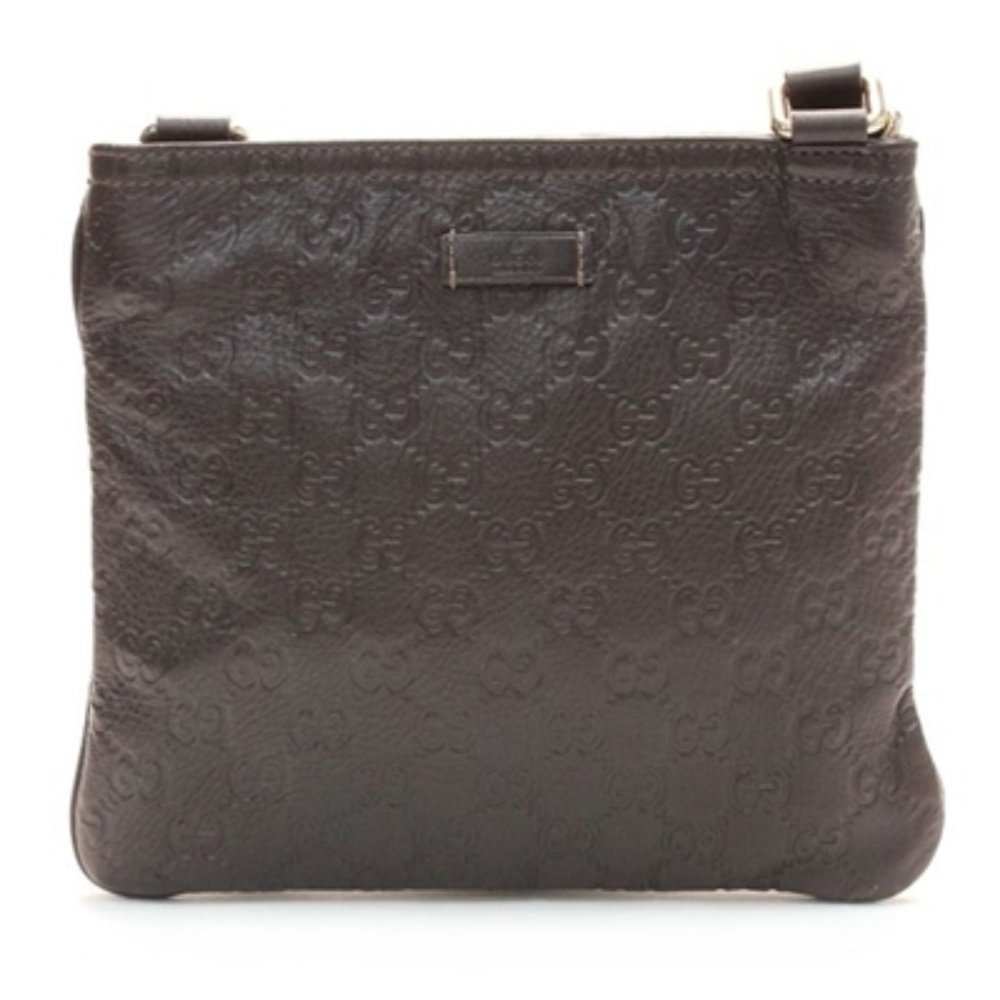 Gucci guccissima dark brown cross body