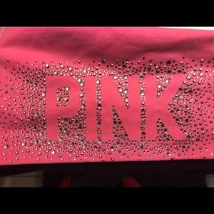 Victoria's Secret pink studded yoga pants