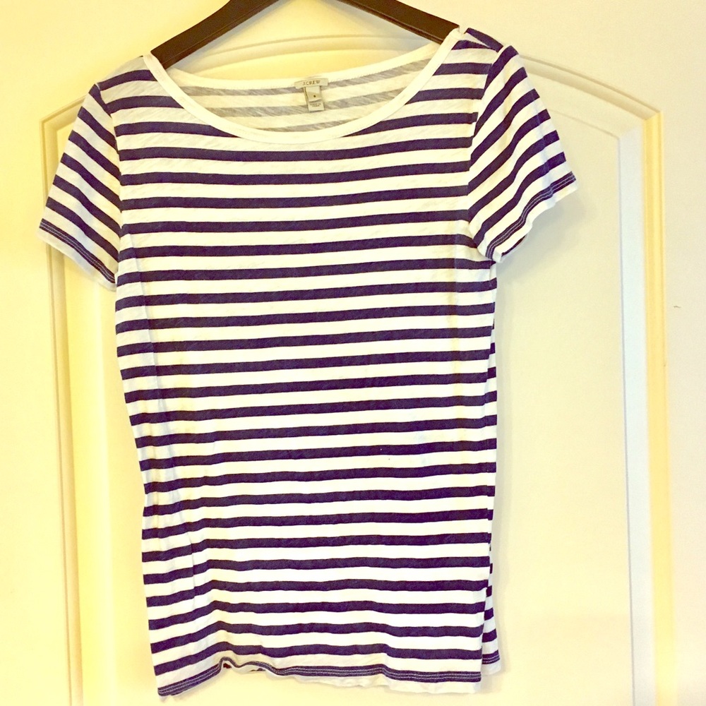 Jcrew cotton stripe tee