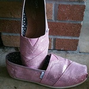 Pink sparkle TOMS