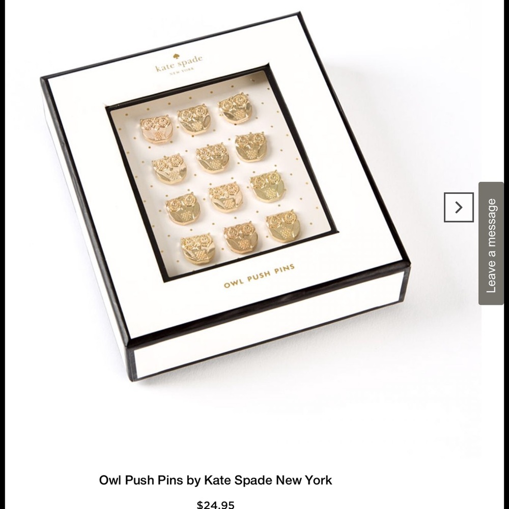 Kate Spade Owl Push pins