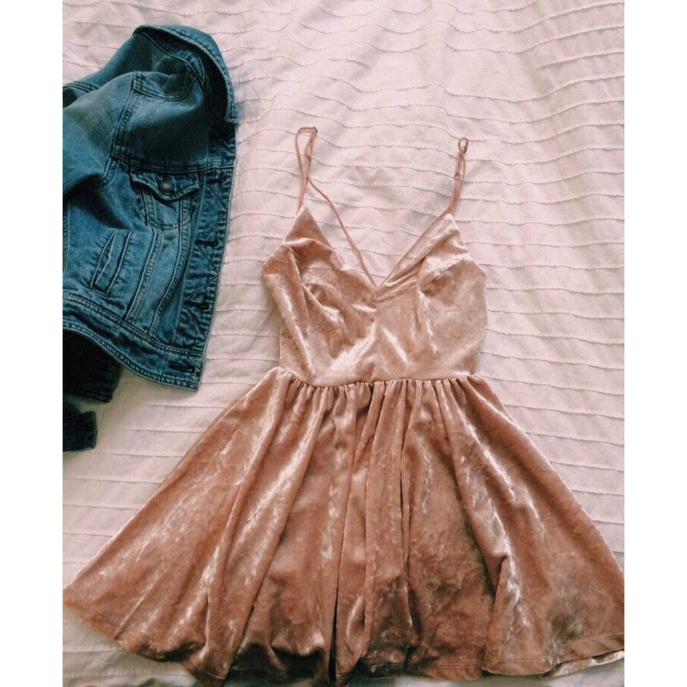 Urban outfitters Pink velvet romper