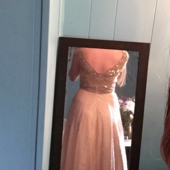 Champagne Prom Dress - Picture 2 of 3