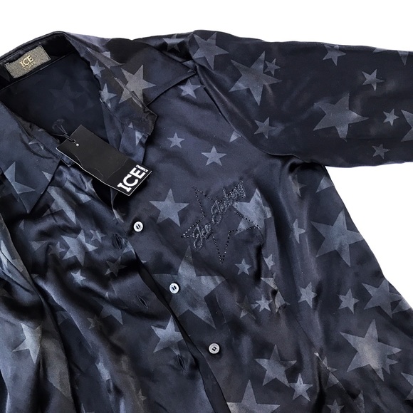 Iceberg silk print button down - Picture 3 of 3