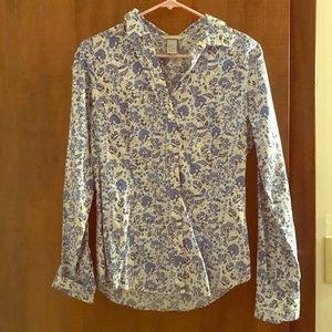 Long sleeve floral button down
